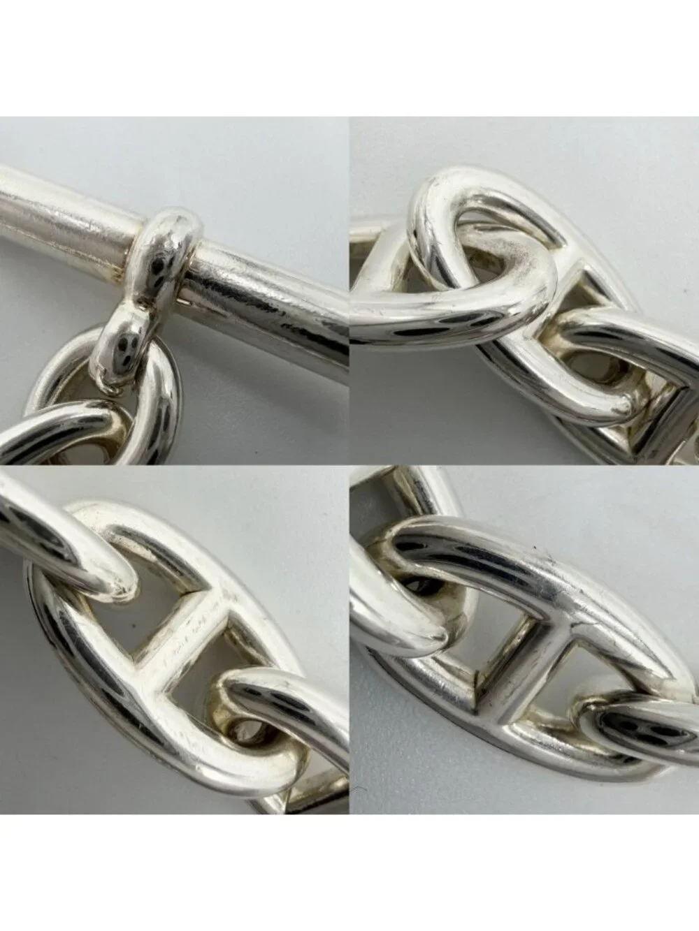 Hermes Bracelet Chaine D'ancre GM 16 Pieces 925 Sterling Silver